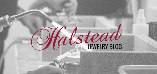 Halstead logo over image of jewelry soldering torch